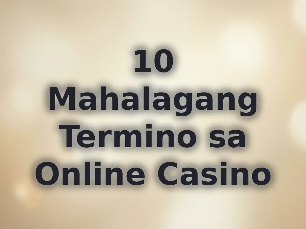 Terminolohiya sa Casino